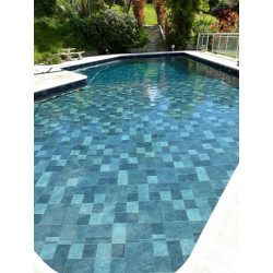 Sopremapool 3d piscine pvc armé touch sensitive imitation pierre de bali en relief piscine en eau rendu final